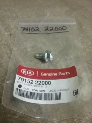 Фото болт петлі капота 7915222000 HYUNDAI/KIA/MOBIS 7915222000 MOBIS 7915222000 MOBIS Болт петлі капота 7915222000 HYUNDAI/KIA/MOBIS