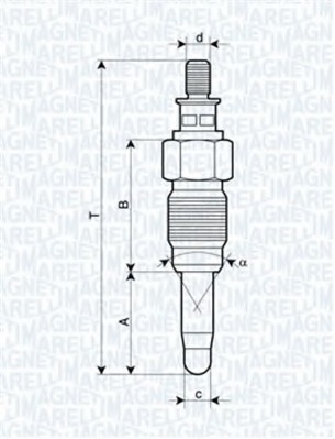062900056304 MAGNETI MARELLI (Италия) Свічка розжарювання