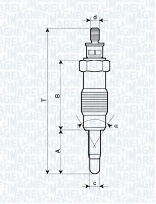 062580704304 MAGNETI MARELLI (Италия) Свеча накаливания 062580704304 MAGNETI MARELLI