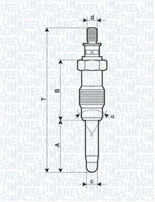 062587001304 MAGNETI MARELLI (Италия) Свеча накаливания 062587001304 MAGNETI MARELLI