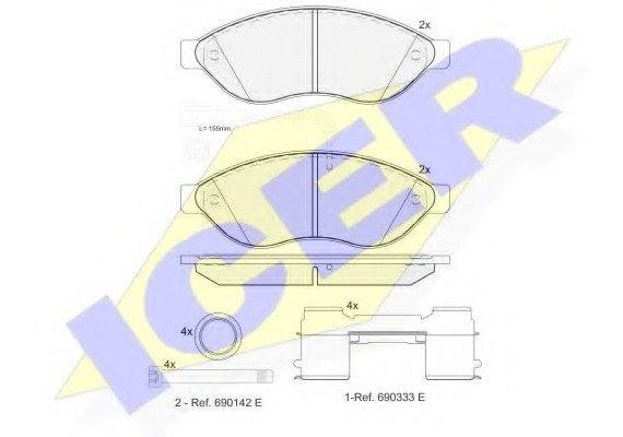 Комплект гальмівних колодок (дискових)