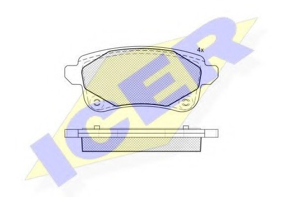 182222208 ICER Колодки тормозные дисковые ICER 182222208 ICER