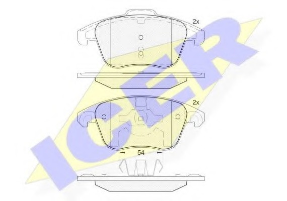 181866200 ICER Колодки тормозные дисковые ICER 181866200 ICER