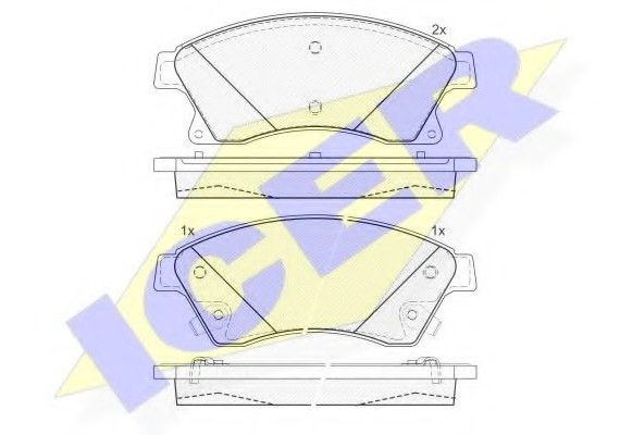 181942202 ICER Колодки тормозные дисковые ICER 181942202 ICER