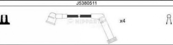 J5380511 NIPPARTS (Нидерланды) Высоковольт.провода ком/кт. J5380511 NIPPARTS