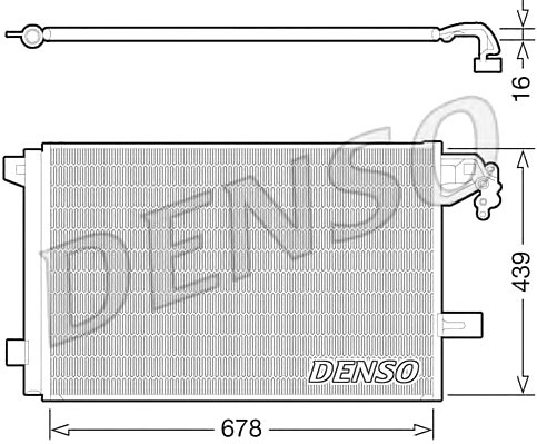 DCN32063 DENSO (Япония) Радиатор кондиционера DCN32063 DCN32063 DENSO