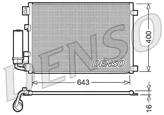 DCN46002 DENSO (Япония) Радіатор кондиціонера DCN46002 DCN46002 DENSO