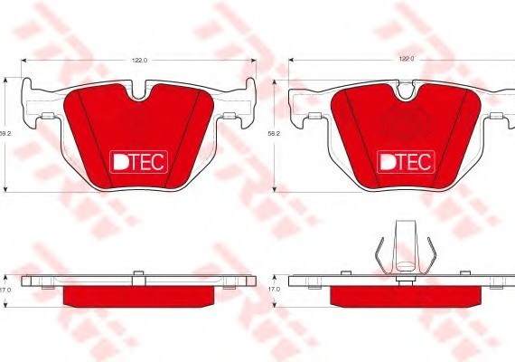 GDB1730DTE TRW / LUCAS (Германия) Колодки тормозные задние GDB1730DTE LUCAS/TRW
