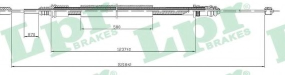 Фото трос ручного гальма C0704B LPR C0704B LPR Трос ручного гальма