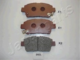 PA203AF JAPAN Колодки тормозные передние PA203AF JAPANPARTS