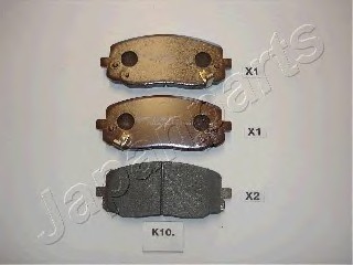 PAK10AF JAPAN Колодки тормозные дисковые PAK10AF JAPANPARTS