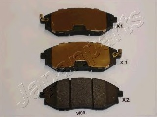 PAW09AF JAPAN КОЛОДКИ ТОРМОЗНЫЕ ДИСКОВЫЕ PAW09AF JAPANPARTS