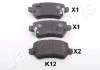 КОЛОДКИ ТОРМОЗНЫЕ ДИСКОВЫЕ PPK12AF JAPANPARTS