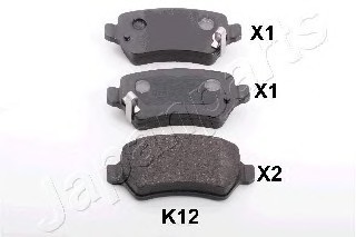 PPK12AF JAPAN КОЛОДКИ ТОРМОЗНЫЕ ДИСКОВЫЕ PPK12AF JAPANPARTS
