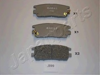 Колодки тормозные дисковые PP599AF JAPANPARTS