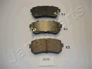PPK09AF JAPAN КОЛОДКИ ТОРМОЗНЫЕ ДИСКОВЫЕ PPK09AF JAPANPARTS