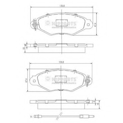 J3601093 NIPPARTS (Нидерланды) Колодки тормозные дисковые J3601093 NIPPARTS