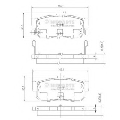 J3611034 NIPPARTS (Нидерланды) Колодки гальмівні дискові J3611034 NIPPARTS