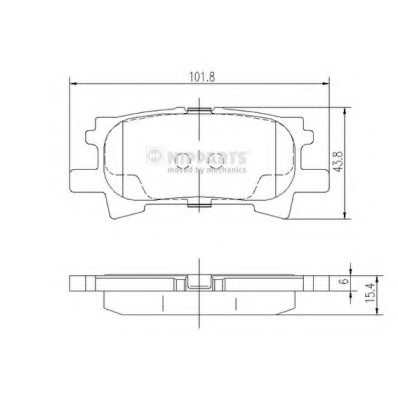 J3612031 NIPPARTS (Нидерланды) Колодки гальмівні дискові J3612031 NIPPARTS