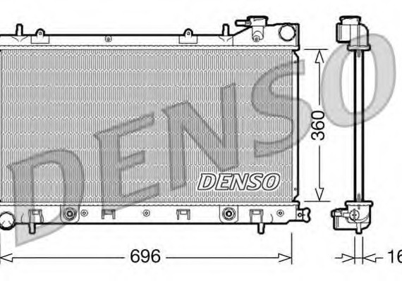 DRM36002 DENSO (Япония) Радиатор, охлаждение двигател DRM36002 DENSO