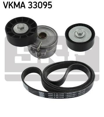 VKMA33095 SKF Комплект доріжкового ремня Комплект поліклиновий (ремінь+ролики)