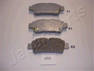 PP258AF JAPAN Колодки торм. диск. задн. PP258AF JAPANPARTS