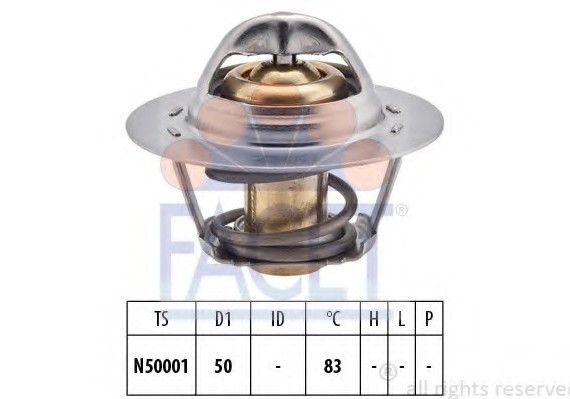 78543S FACET Термостат, охлаждающая жидкость 78543S FACET