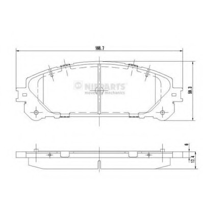 N3602139 NIPPARTS (Нидерланды) Колодки дискові передні N3602139 NIPPARTS