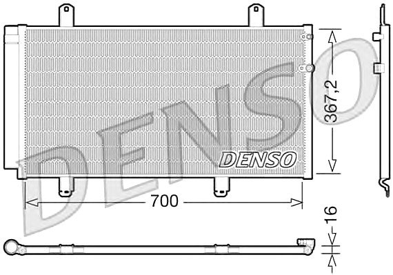 Радіатор кондиціонера DENSO