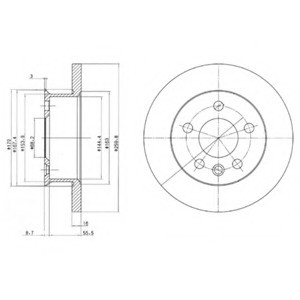 Диск тормозной передний VW T4 BG2716 DELPHI