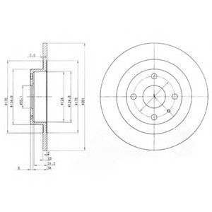 BG3556 DELPHI Тормозной диск 2шт в упаковке BG3556 DELPHI