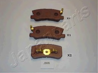 Фото колодки тормозные задні PP505AF JAPANPARTS PP505AF JAPAN PP505AF JAPAN Колодки тормозные задні PP505AF JAPANPARTS