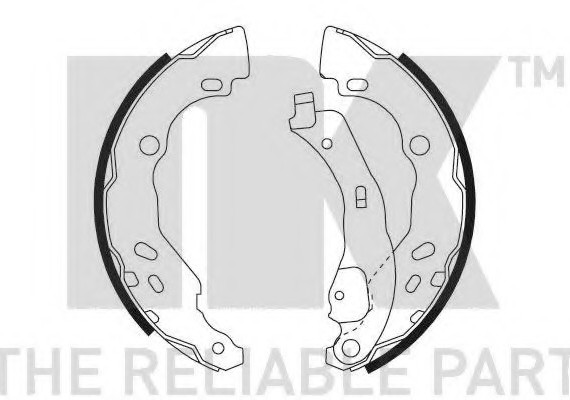 КОЛОДКИ ТОPМОЗНЫЕ БАPАБАННЫЕ К-Т 2739690 NK