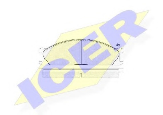 140884 ICER Колодки тормозные дисковые ICER 140884 ICER