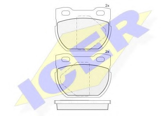 141090 ICER Колодки тормозные дисковые ICER 141090 ICER
