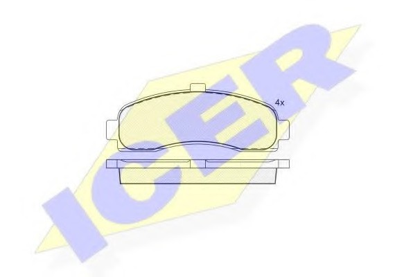 180922 ICER Колодки тормозные дисковые ICER 180922 ICER