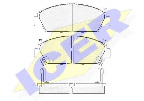181020 ICER Комплект гальмівних колодок (дискових)