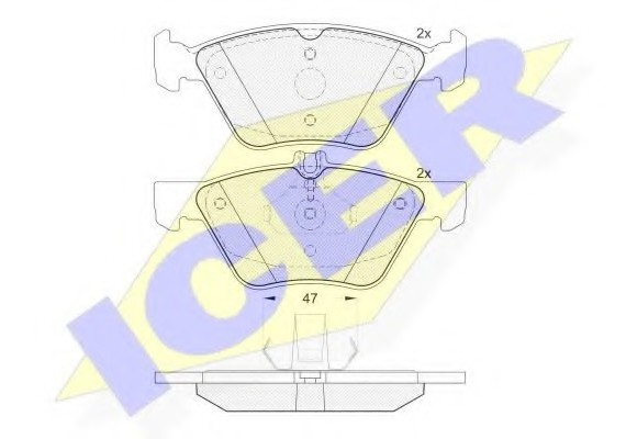 181259 ICER Колодки тормозные дисковые ICER 181259 ICER