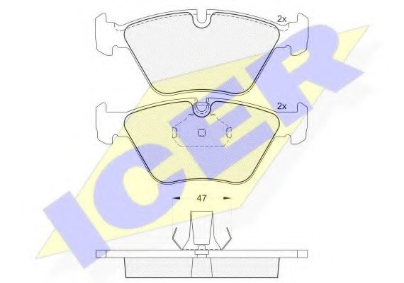 181550 ICER Колодки тормозные дисковые ICER 181550 ICER
