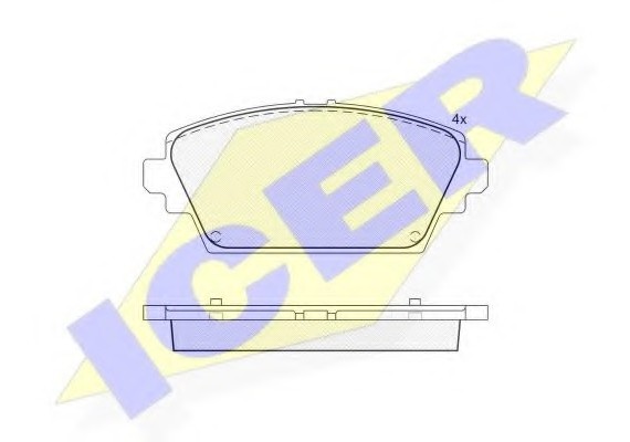 181581 ICER Колодки тормозные дисковые ICER 181581 ICER