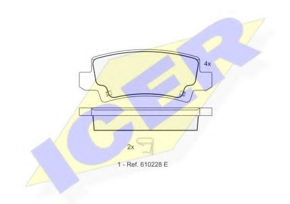 181514 ICER Колодки тормозные дисковые ICER 181514 ICER