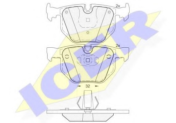 181685 ICER Колодки тормозные дисковые ICER 181685 ICER