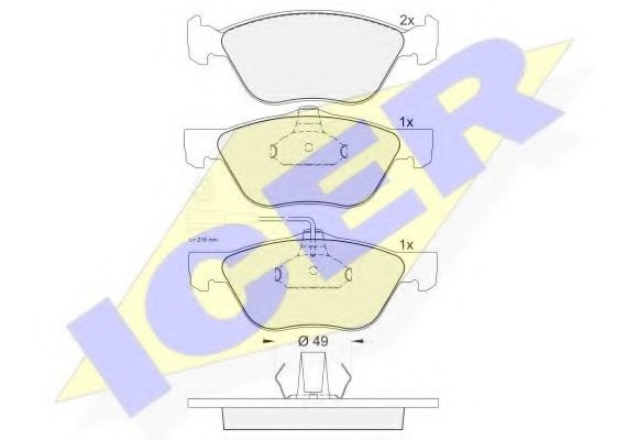 181601 ICER Колодки тормозные дисковые ICER 181601 ICER