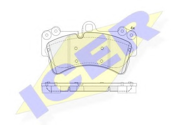 181595 ICER Колодки тормозные дисковые ICER 181595 ICER