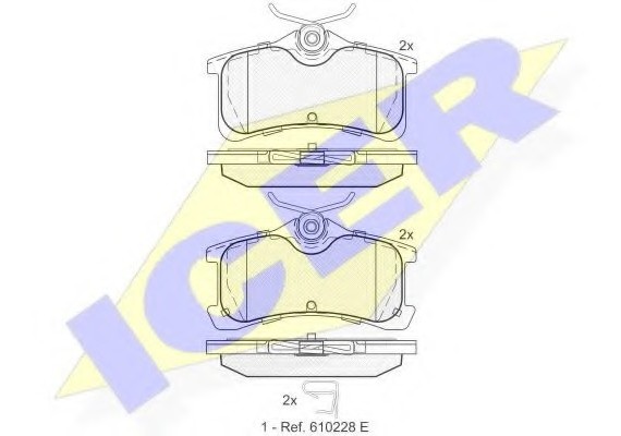181728 ICER Колодки тормозные дисковые ICER 181728 ICER