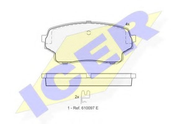 181715 ICER Колодки тормозные дисковые ICER 181715 ICER