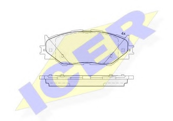 181750 ICER Колодки тормозные дисковые ICER 181750 ICER