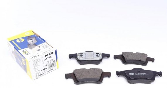 181743 ICER Колодки тормозные дисковые ICER 181743 ICER