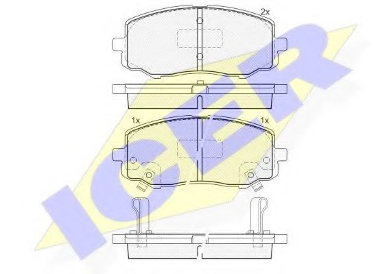 181937 ICER Колодки тормозные дисковые ICER 181937 ICER