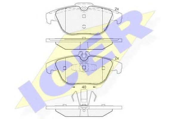 181900 ICER Колодки тормозные дисковые ICER 181900 ICER